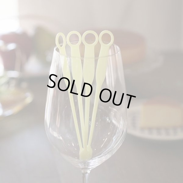 画像1: タッパーウェア　マドラー　イエロー　4本セット　未使用品（S3568）