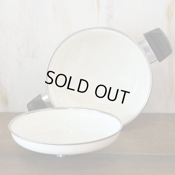 画像4: シロクマ　サニーウェア　ホーロー両手鍋　20ｃｍ　風船柄/丸花柄　未使用品(と3572)