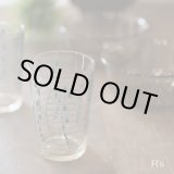 画像: レトロ　ガラスコップ/タンブラー/グラス　グリーン　草葉柄　未使用品（ｂ3729）