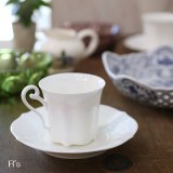 画像: ノリタケ　スタジオコレクション　コーヒーカップ＆ソーサー　白　未使用品（ほ3824）