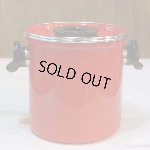 画像2: フジイ　ホーロータンク/キャニスター　エナメルウェア　ラモーナ　Deluxe　赤　未使用品（モ3855）