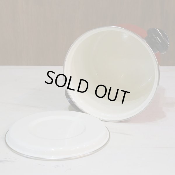 画像5: フジイ　ホーロータンク/キャニスター　エナメルウェア　ラモーナ　Deluxe　赤　未使用品（モ3855）