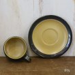 画像4: Sango　三郷陶器　KOYO　ストーンウェア　コーヒーカップ＆ソーサー　深緑×辛子色　未使用品（た3930）