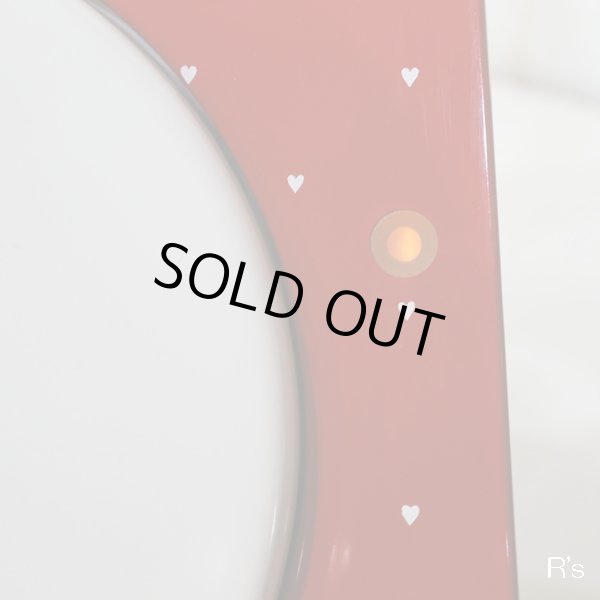 画像6: レトロ　漆創芸　電気保温トレー/ポット型トレイ　FFO-85　ほっかほか　ハート柄　赤　未使用品（ア3951）