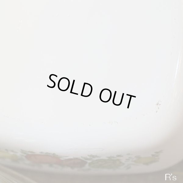 画像5: 岩城硝子　パイロセラム　蓋付きグラタン皿/両手小鍋　野菜柄　未使用品（ひ3957）