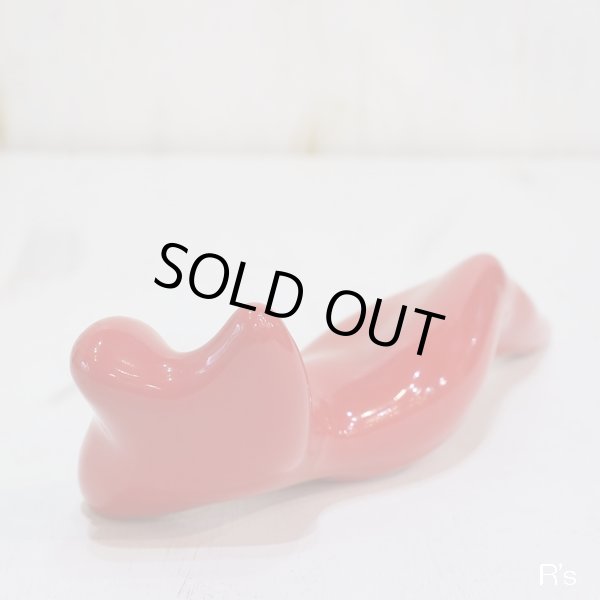 画像5: レトロ　人型オブジェ/女性型置物　Elegant　エレガント　赤　ボーン・チャイナ　ユーズド品（箱3　41）