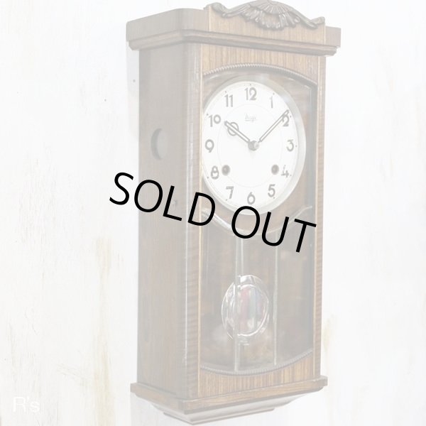 画像2: 明治時計　振り子時計　レトロ　柱時計　木製　11days　ユーズド品（店4194）