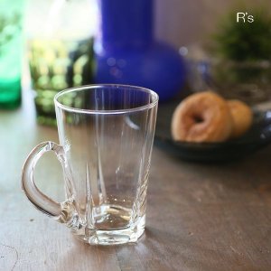 画像: レトロ　ビアジョッキ　ガラスマグカップ　未使用品（ｄ4225）