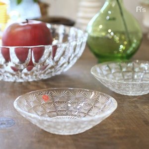 画像: ノリタケクリスタル　サラダボウル　ガラス小皿　千菊　未使用品（N4318）