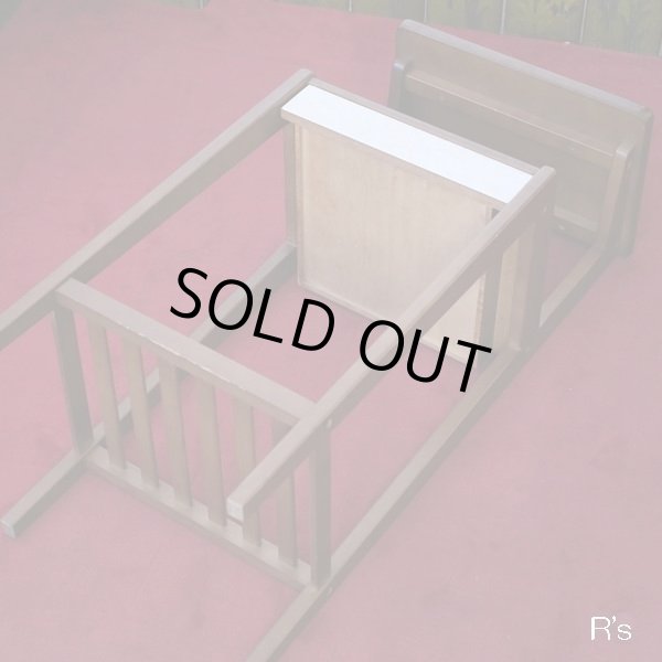 画像9: カリモク　電話台　木製　飾り棚　花台　ユーズド品（店4340）