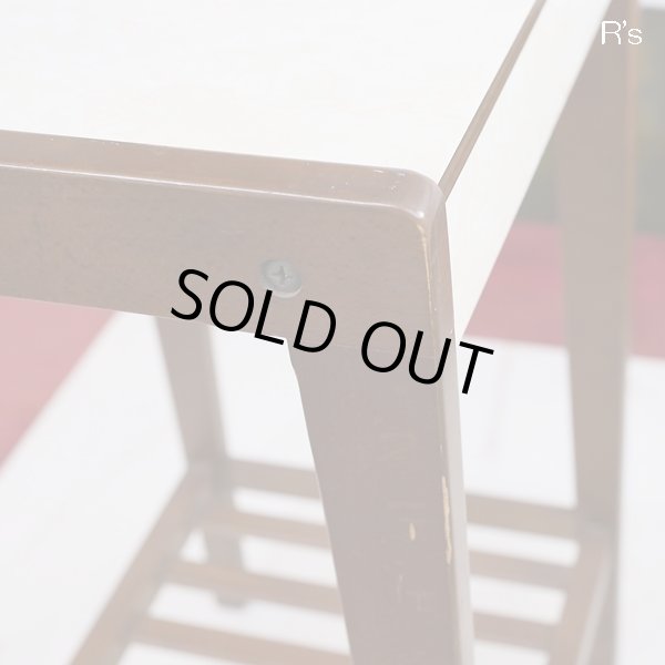 画像7: カリモク　電話台　木製　飾り棚　花台　ユーズド品（店4340）