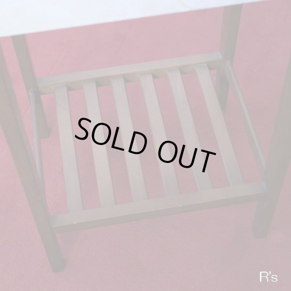 画像5: カリモク　電話台　木製　飾り棚　花台　ユーズド品（店4340）