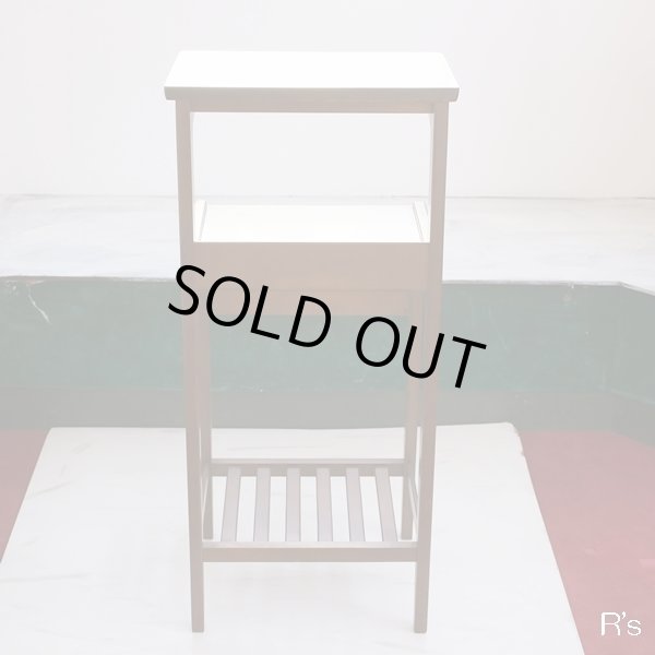 画像6: カリモク　電話台　木製　飾り棚　花台　ユーズド品（店4340）