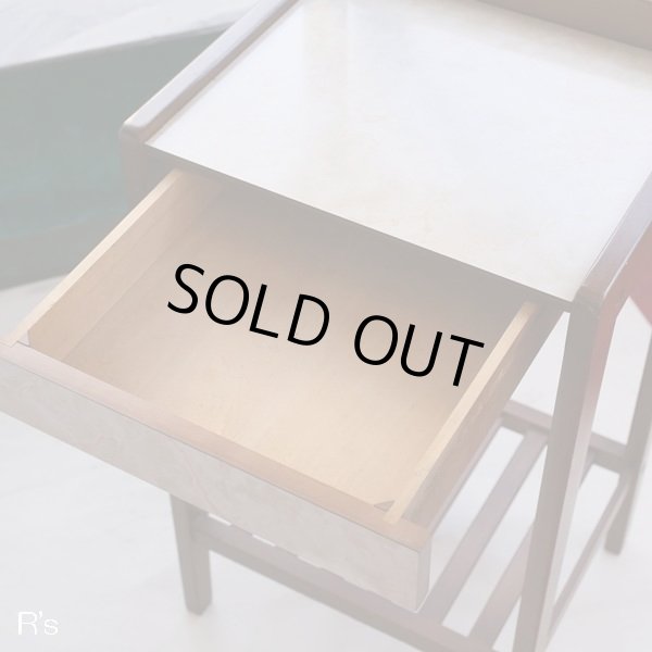 画像3: カリモク　電話台　木製　飾り棚　花台　ユーズド品（店4340）