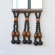 画像4: レトロ　壁掛け鏡　細長タイプ　ウォールミラー　珠飾り　ユーズド品（店4361）