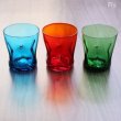 画像1: Sasaki　Glass　佐々木硝子　ファミリーカラーセット　レトログラス　3色セット　ハンドクラフト　箱付き　未使用品（v4404）