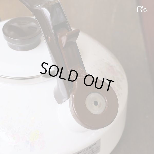 画像3: エジリー　サンコーウェア　レトロ　ホーロー　笛吹ケトル　ピンク花柄　未使用品（u4524）