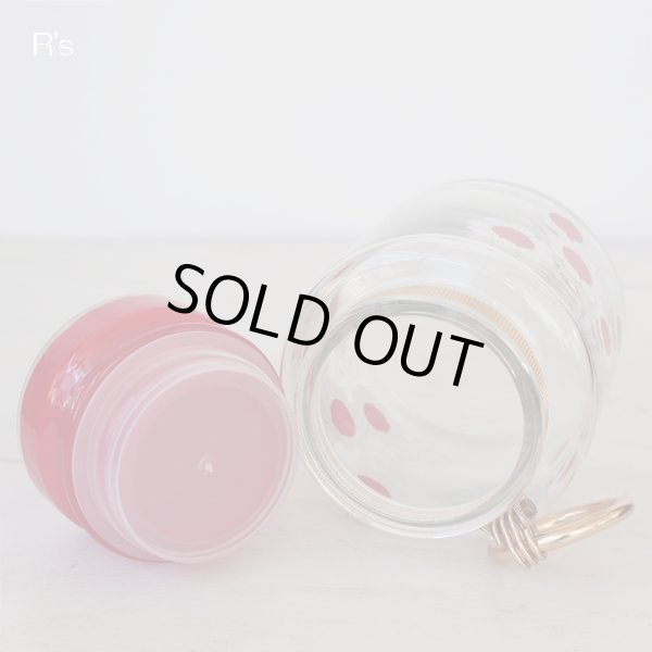 画像11: 石塚硝子　アデリア　ホームジャーセット　ガラスキャニスター2個セット　花まわし＆花つみ　未使用品　箱付き（箱12　4562）