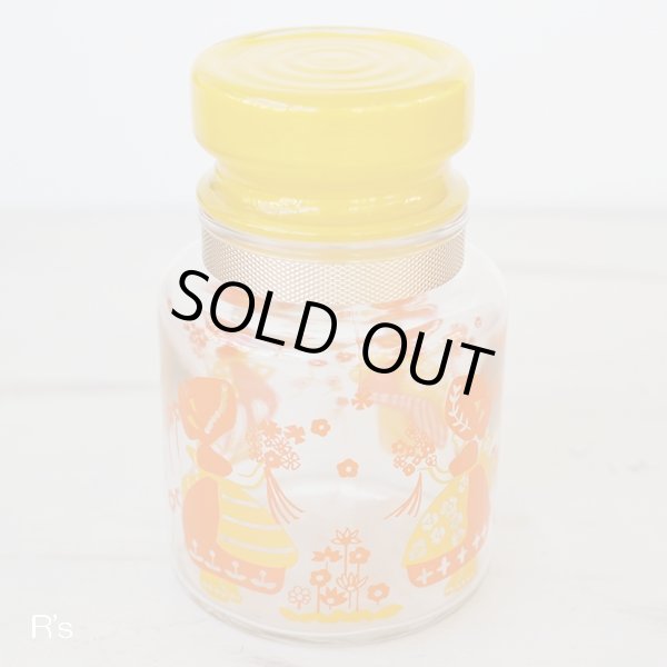 画像6: 石塚硝子　アデリア　ホームジャーセット　ガラスキャニスター2個セット　花まわし＆花つみ　未使用品　箱付き（箱12　4562）