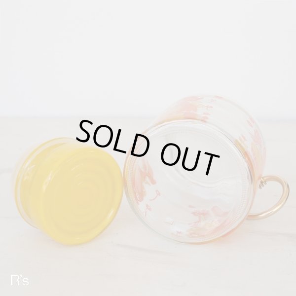 画像9: 石塚硝子　アデリア　ホームジャーセット　ガラスキャニスター2個セット　花まわし＆花つみ　未使用品　箱付き（箱12　4562）