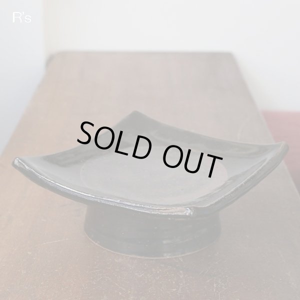 画像3: 四角張高台皿　脚付き正方形皿　月　未使用品（箱12　4585）