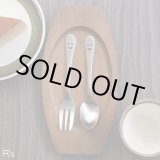 画像: ニコ　18-8ステンレス　ティースプーン＆ケーキフォークセット　未使用品（ｖ4615）