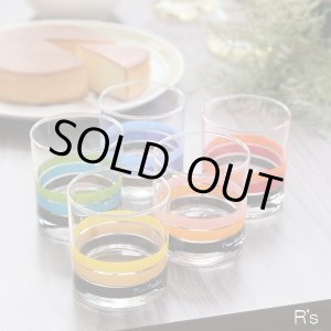 画像: 佐々木硝子　ピエールカルダン　オンザロックセット　M71-1027　ロックグラス5色セット　未使用品　箱付き（つ4656）