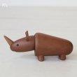 画像2: 千趣会　ロイヤルペット　サイ　木製　動物の置物　ユーズド品（箱10　4693）