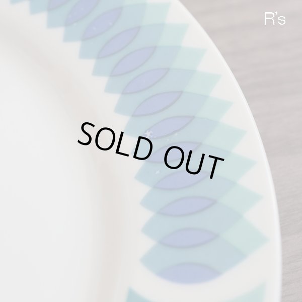 画像5: ヴィンテージ　Fancy　ケーキソーサー　20ｃｍプレート　2枚セット　ブルーグリーン　ユーズド品（モ4702）