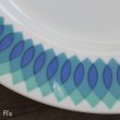 画像4: ヴィンテージ　Fancy　ケーキソーサー　20ｃｍプレート　2枚セット　ブルーグリーン　ユーズド品（モ4702）