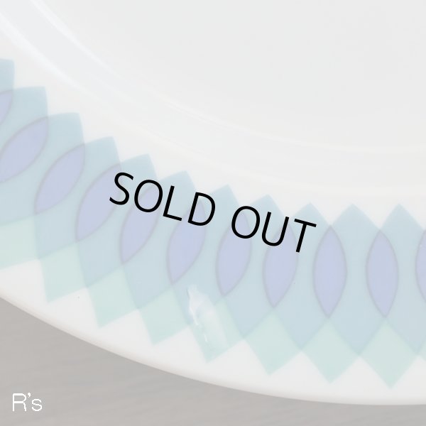 画像4: ヴィンテージ　Fancy　ケーキソーサー　20ｃｍプレート　2枚セット　ブルーグリーン　ユーズド品（モ4702）