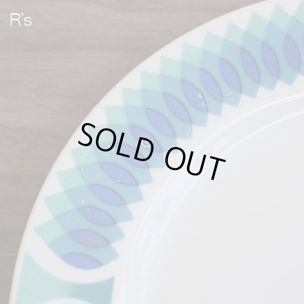 画像3: ヴィンテージ　Fancy　ケーキソーサー　20ｃｍプレート　2枚セット　ブルーグリーン　ユーズド品（モ4702）