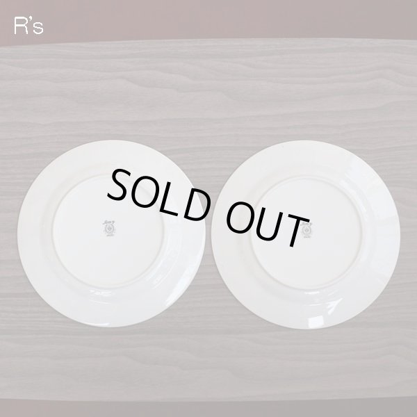 画像7: ヴィンテージ　Fancy　ケーキソーサー　20ｃｍプレート　2枚セット　ブルーグリーン　ユーズド品（モ4702）