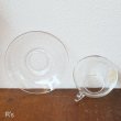 画像4: フランス　DURALEX　デュラレックス　ジュラレックス　ガラス　ティーカップ＆ソーサー　クリア×ライン　未使用品（QQ2087）