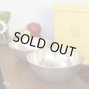 画像: 中尾工業 アルミ製 レトロ 大小ボウル2つセット 未使用品(店4755)