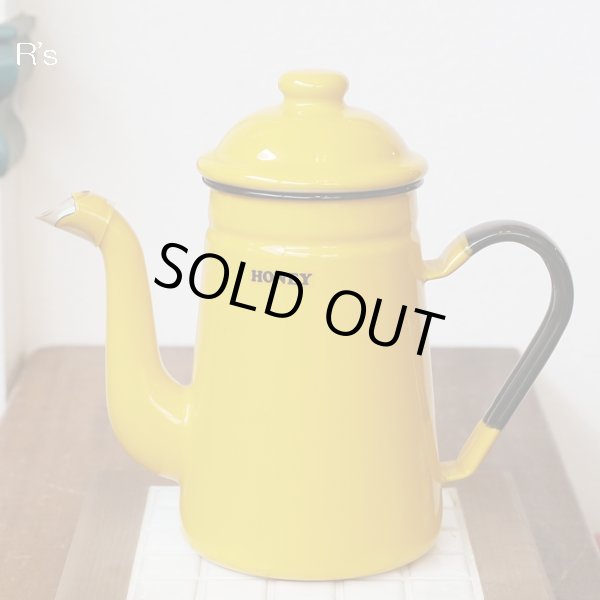 画像2: 富士ホーロー　HONEY　ハニーウェア　ホーローポット　イエロー　1L　未使用品（ｐ4778）