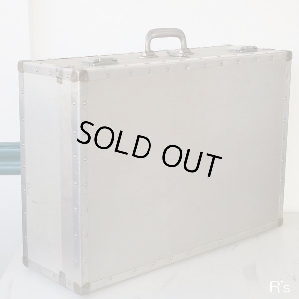 画像2: レトロ　アルミ製トランク　大　ユーズド品（店4783）