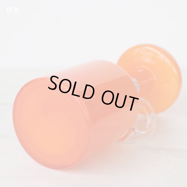 画像6: ADAM&EVE　アダム＆イブ　たち吉　オリジナル　レトロ　ガラスフラワーベース　オレンジ　デッドストック品（ヲ6）