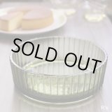 画像: レトロ　ガラス　パイ皿　20ｃｍ深皿　グリーン　未使用品（し4865）