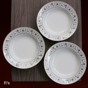 画像: ノリタケ　シルバークイーン　カレー・シチュー皿/深皿　3枚セット　ユーズド品（I4923）