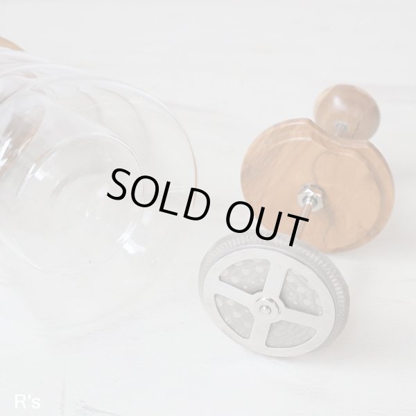 画像6: HARIO　ハリオ式珈琲　ダブルグラスコーヒープレス　オリーブウッド　DGC-40-OV　未使用品　箱付き　取扱説明書付き（店4957）