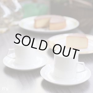 画像: NARUMI　鳴海製陶　ペア　コーヒーカップ＆ソーサー　小　ホワイト　未使用品（し4978）