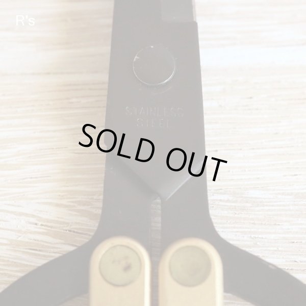 画像8: ステンレス　スタイリッシュなハサミ　黒×金　未使用品　箱付き（セ4992）