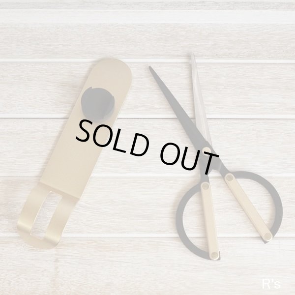 画像4: ステンレス　スタイリッシュなハサミ　黒×金　未使用品　箱付き（セ4992）