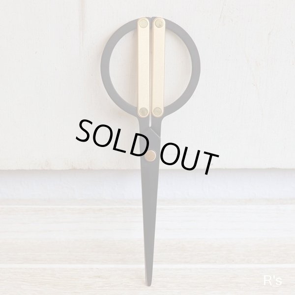 画像3: ステンレス　スタイリッシュなハサミ　黒×金　未使用品　箱付き（セ4992）