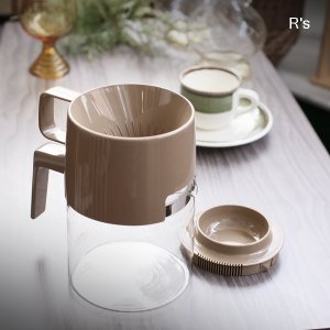 画像: 岩城硝子　パイレックス　COFFEE　HOUSE　ガラスコーヒーポット　5杯用　ブラウン　未使用品　箱付き　取扱い説明書付き（冷5089）