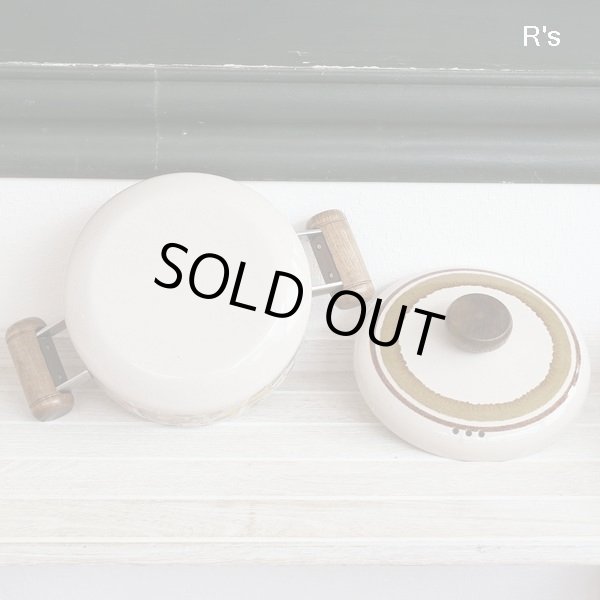 画像4: エジリー　レトロ　ホーロー　両手鍋　18ｃｍ　花柄　未使用品（タ5136）