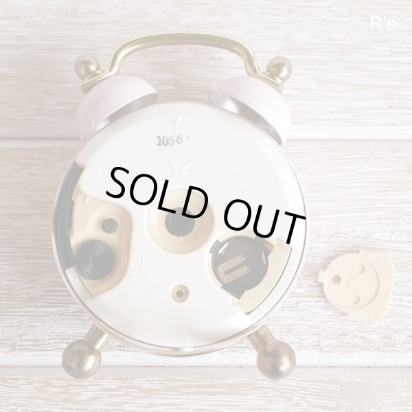 画像7: シチズン　レトロ　目覚まし時計　ミニ　ツインベルクロック　ピンク　ユーズド美品（ヨ5147）