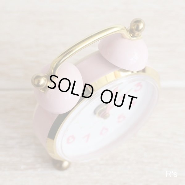 画像4: シチズン　レトロ　目覚まし時計　ミニ　ツインベルクロック　ピンク　ユーズド美品（ヨ5147）