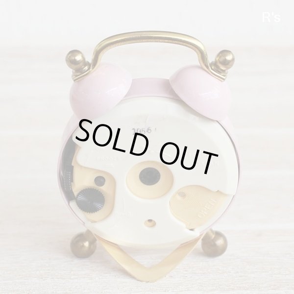 画像6: シチズン　レトロ　目覚まし時計　ミニ　ツインベルクロック　ピンク　ユーズド美品（ヨ5147）